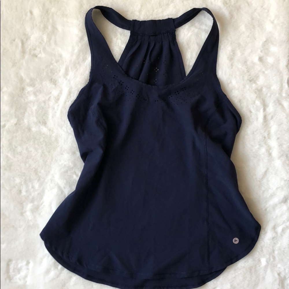 Blue workout top